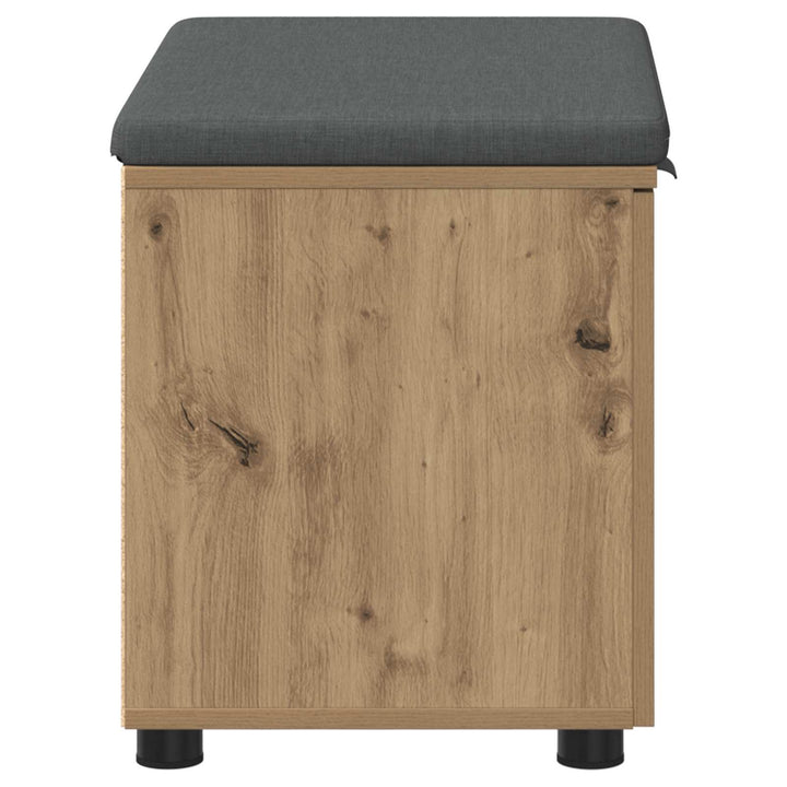 Skobænk med hynde Artisan-eg 60 x 38 x 46 cm Konstrueret træ