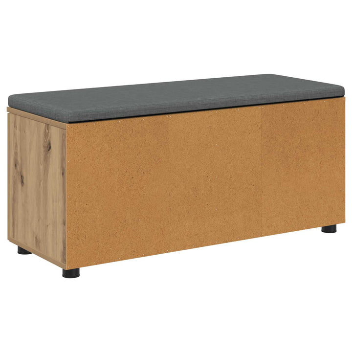 Skobænk med hynde Artisan-eg 100 x 38 x 46 cm Konstrueret træ