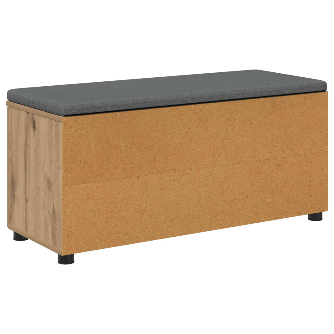 Skobænk med hynde Artisan-eg 100 x 38 x 46 cm Konstrueret træ