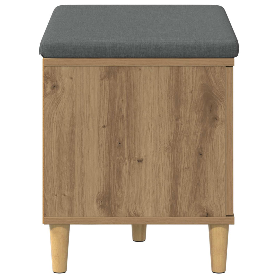 Skobænk med hynde Artisan-eg 60 x 38 x 46 cm Konstrueret træ