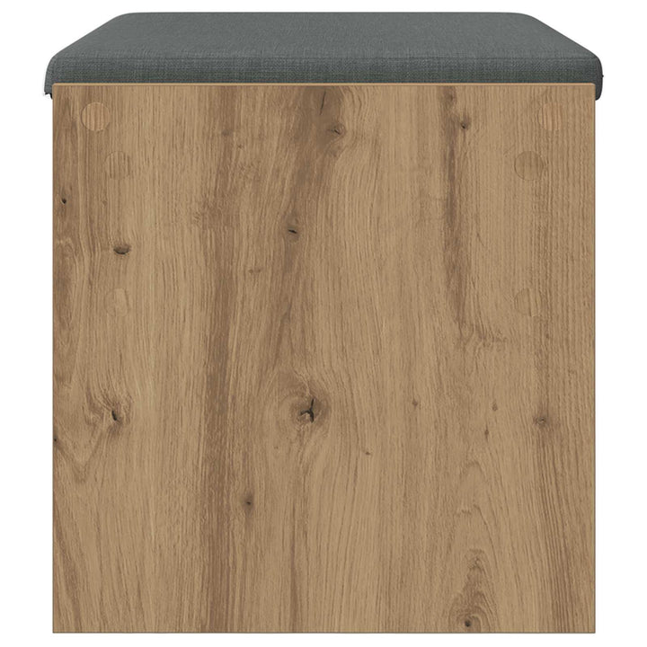 Skobænk med hynde Artisan-eg 63 x 38 x 40 cm Konstrueret træ