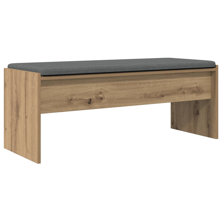 Skobænk med hynde Artisan-eg 103 x 38 x 40 cm Konstrueret træ