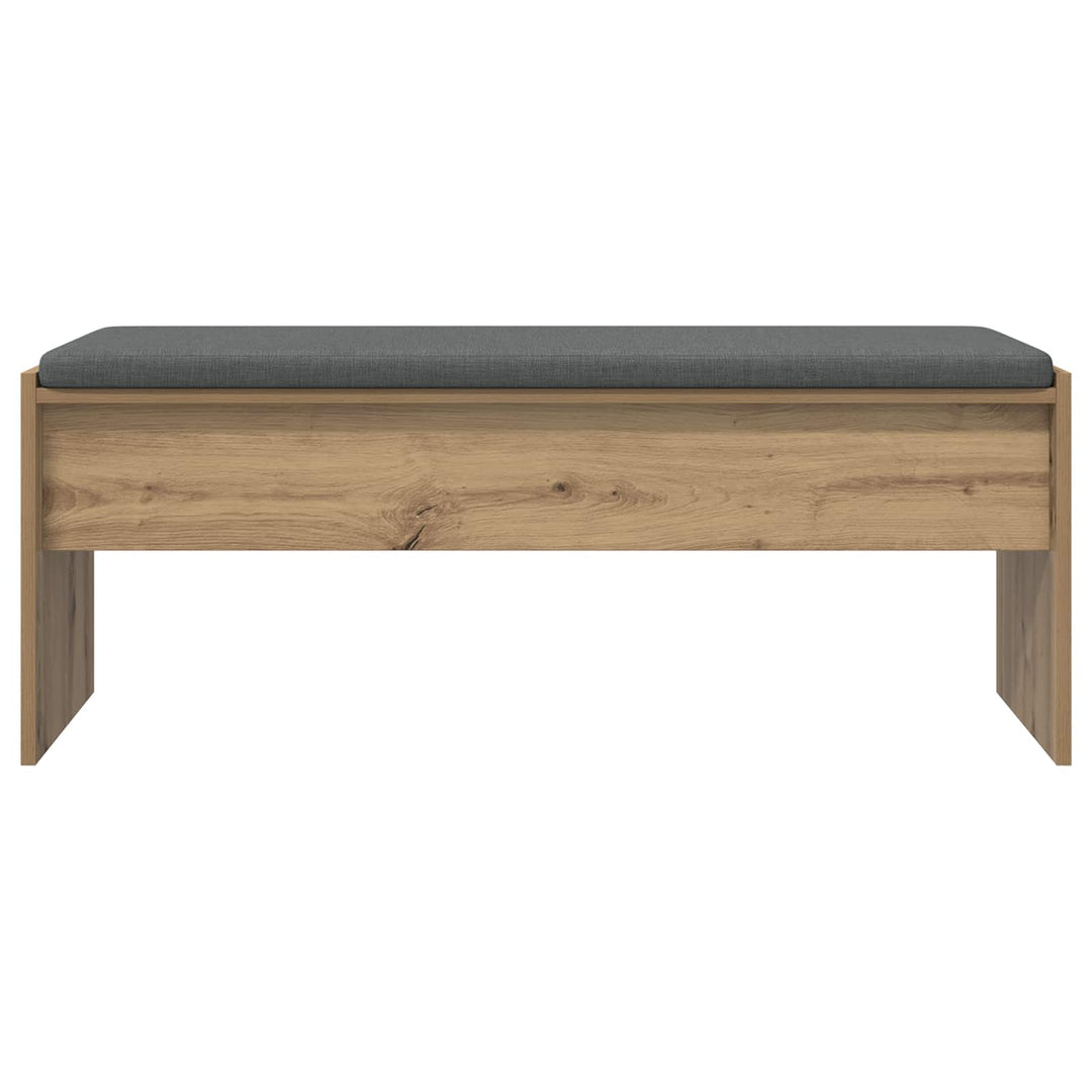 Skobænk med hynde Artisan-eg 103 x 38 x 40 cm Konstrueret træ