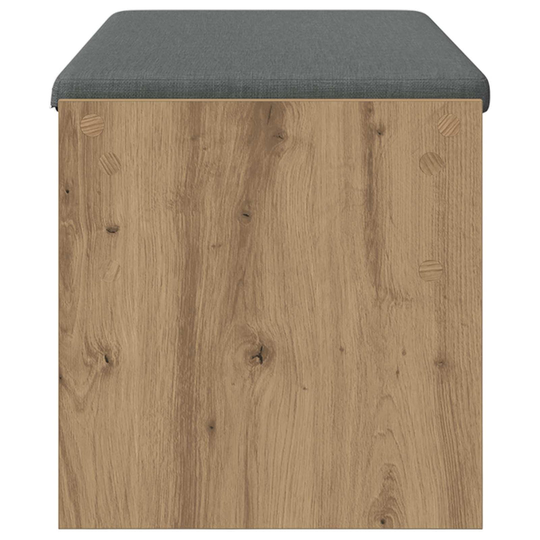 Skobænk med hynde Artisan-eg 103 x 38 x 40 cm Konstrueret træ