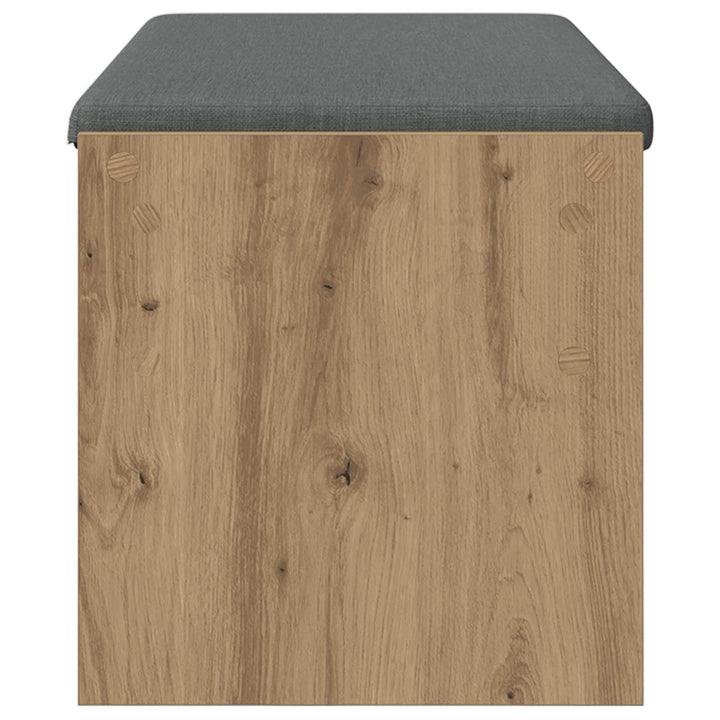 Skobænk med hynde Artisan-eg 103 x 38 x 40 cm Konstrueret træ