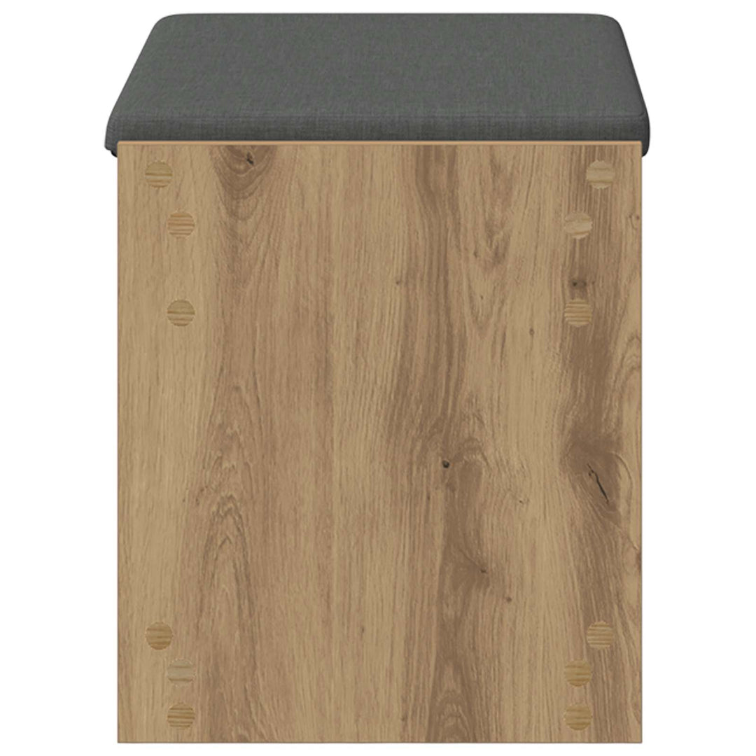 Sko bænk med pude Artisan-eg 63 x 38 x 45 cm Konstrueret træ