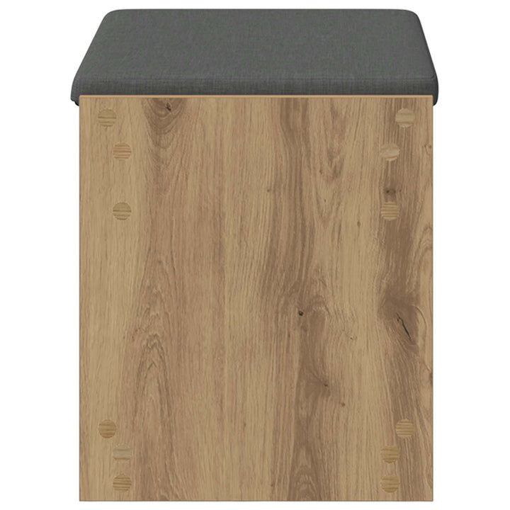 Sko bænk med pude Artisan-eg 63 x 38 x 45 cm Konstrueret træ
