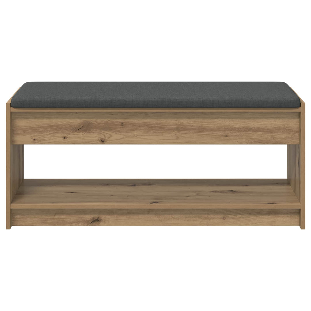 Sko bænk med pude Artisan-eg 103 x 38 x 45 cm Konstrueret træ