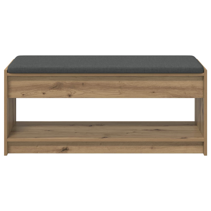 Sko bænk med pude Artisan-eg 103 x 38 x 45 cm Konstrueret træ