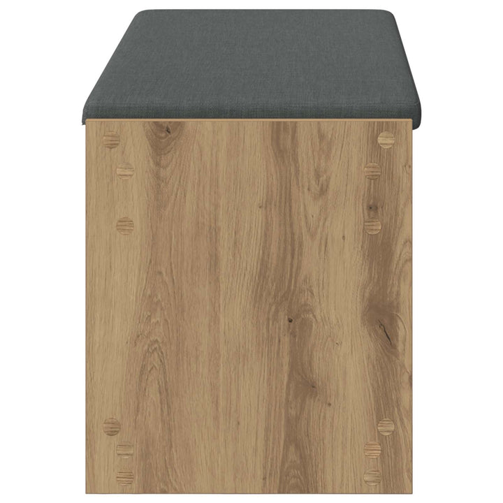 Sko bænk med pude Artisan-eg 103 x 38 x 45 cm Konstrueret træ
