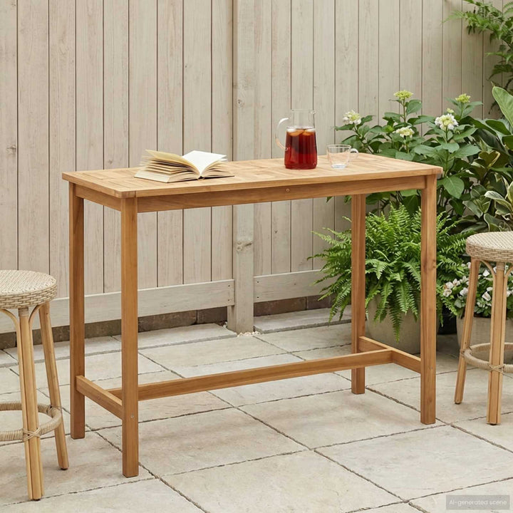 Barbord Naturfarvet 150 x 75 x 105 cm Massiv Teaktræ
