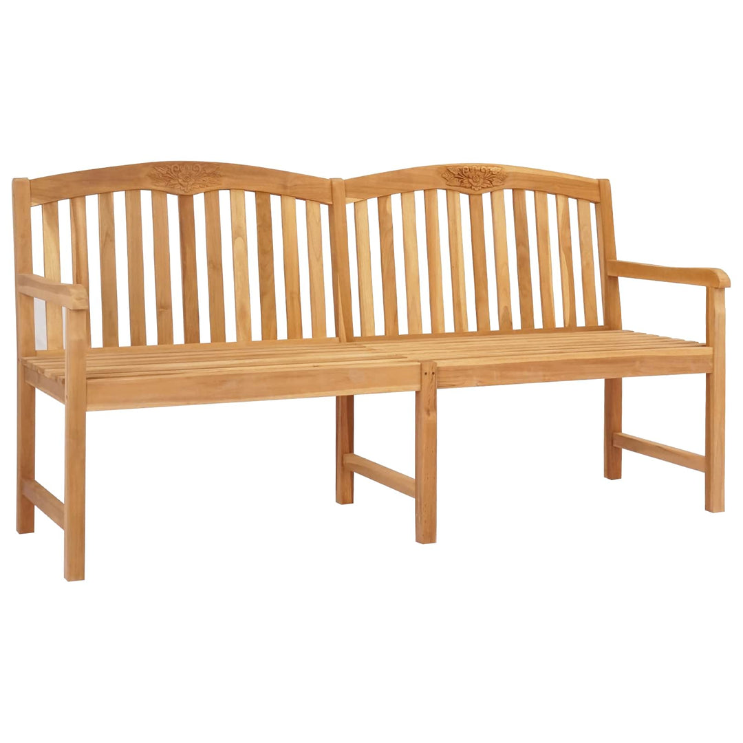 Håndskåret Rosenbænk 150 x 60 x 90 cm Massiv Teaktræ