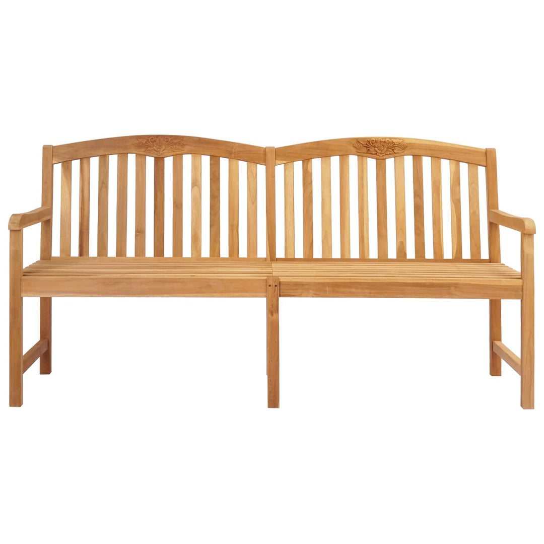 Håndskåret Rosenbænk 150 x 60 x 90 cm Massiv Teaktræ