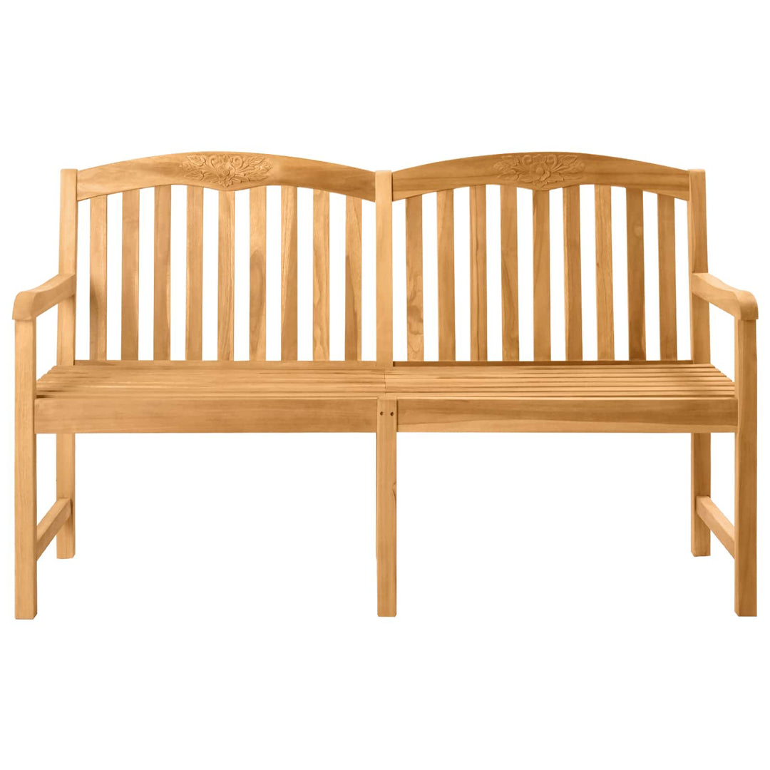 Håndskåret Rosenbænk 179,5 x 61 x 90 cm Massiv Teaktræ