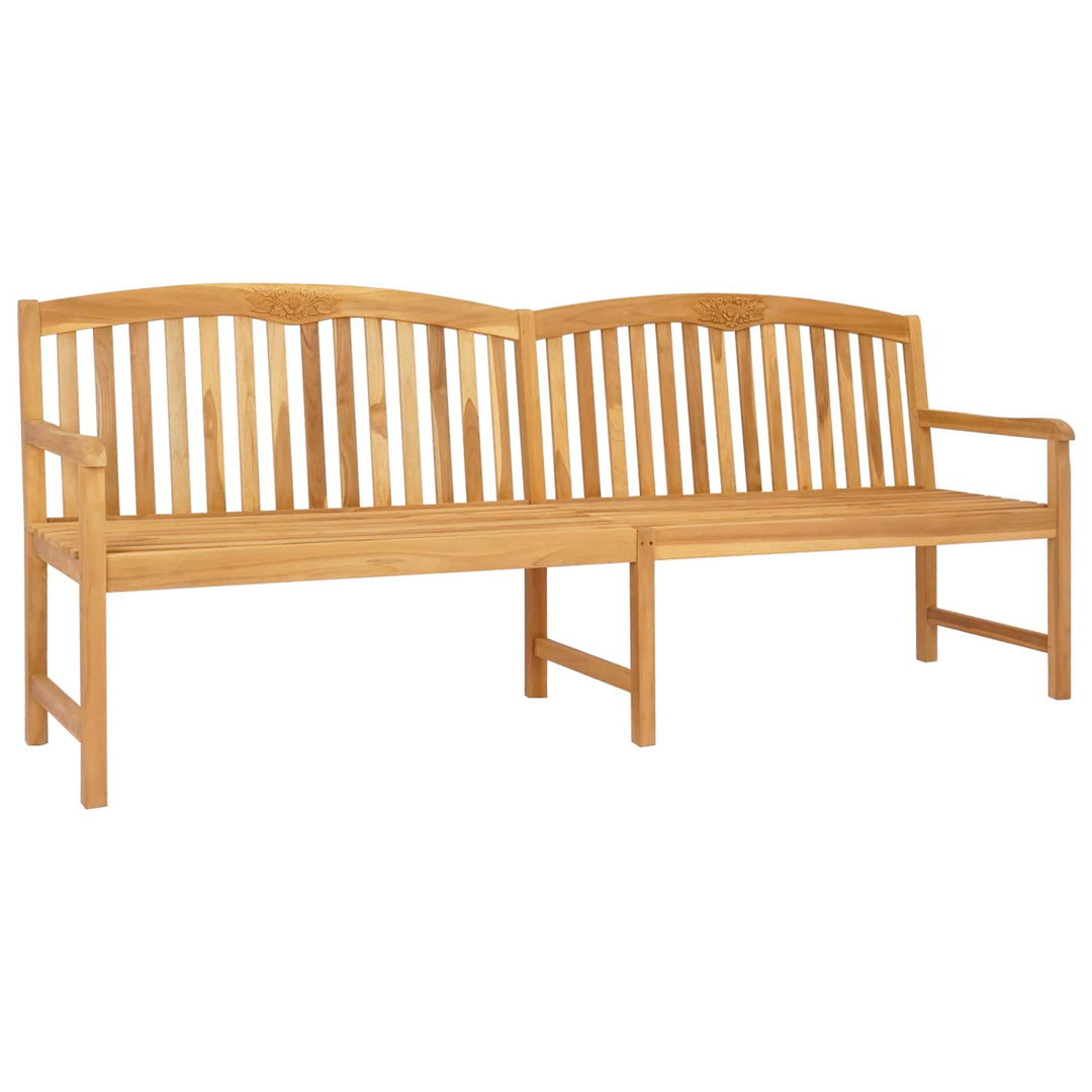 Håndskåret Rosenbænk 228 x 60 x 90 cm Massiv Teaktræ