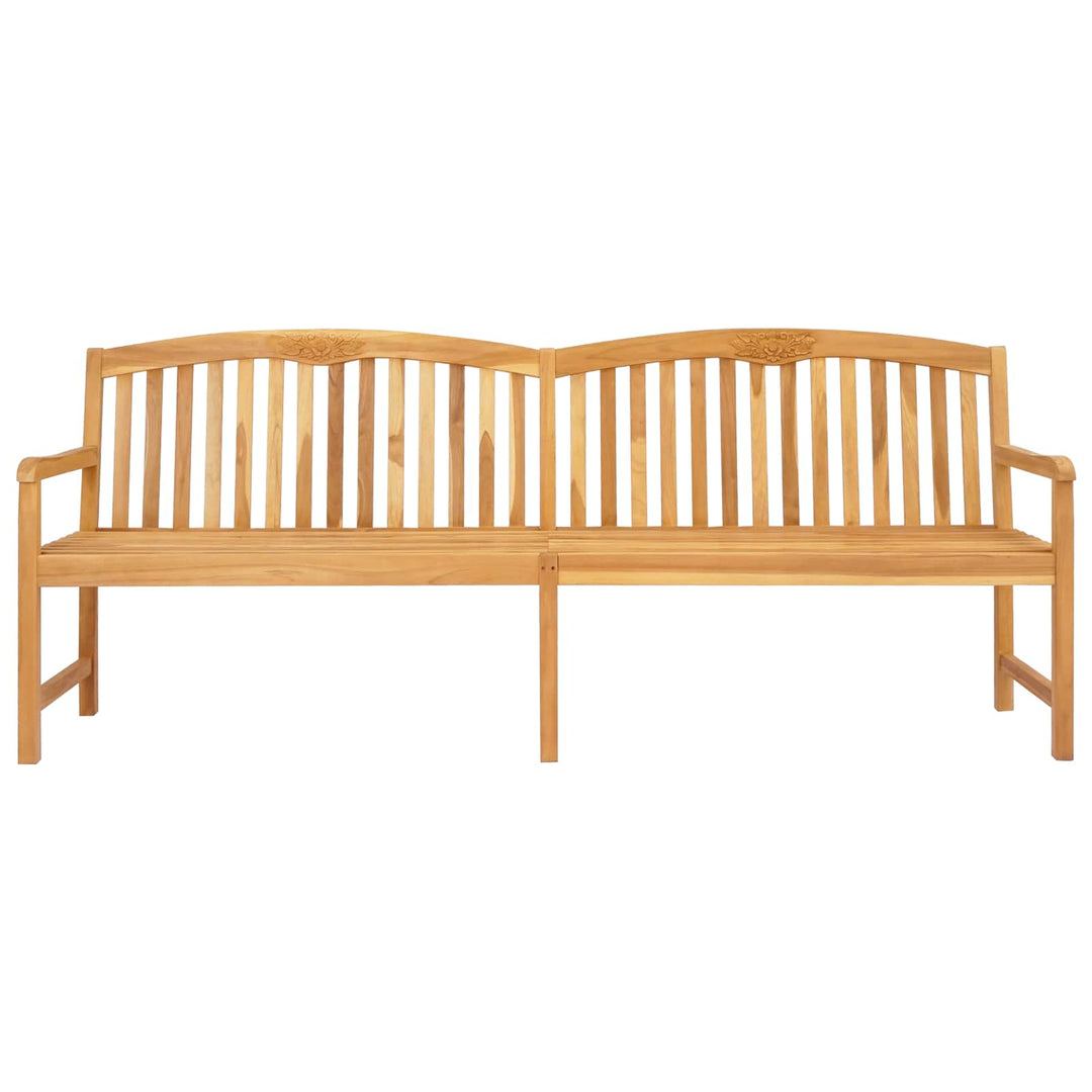 Håndskåret Rosenbænk 228 x 60 x 90 cm Massiv Teaktræ