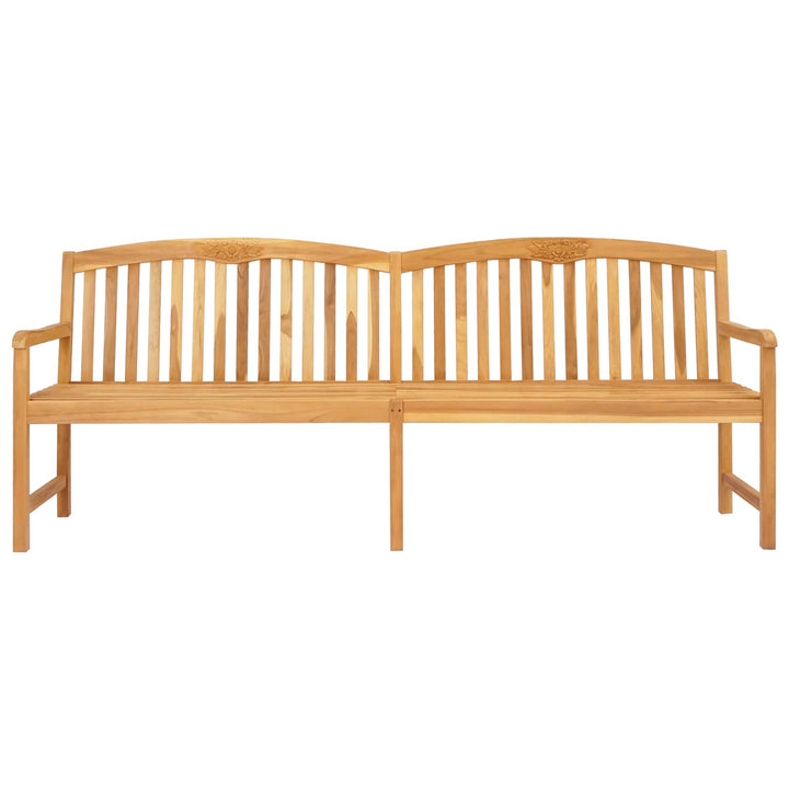 Håndskåret Rosenbænk 228 x 60 x 90 cm Massiv Teaktræ