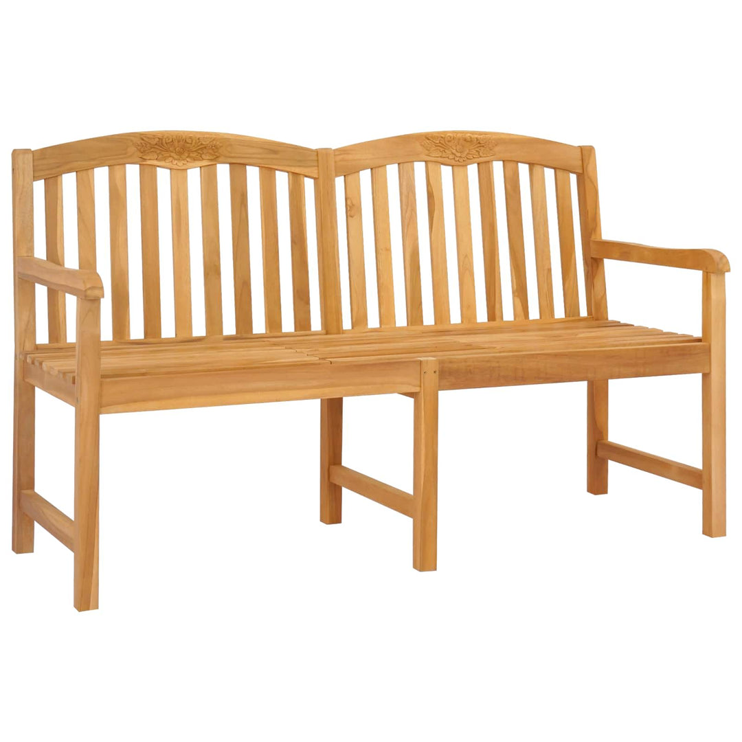 Håndskåret Rosenbænk 150,5 x 60 x 95 cm Massiv Teaktræ