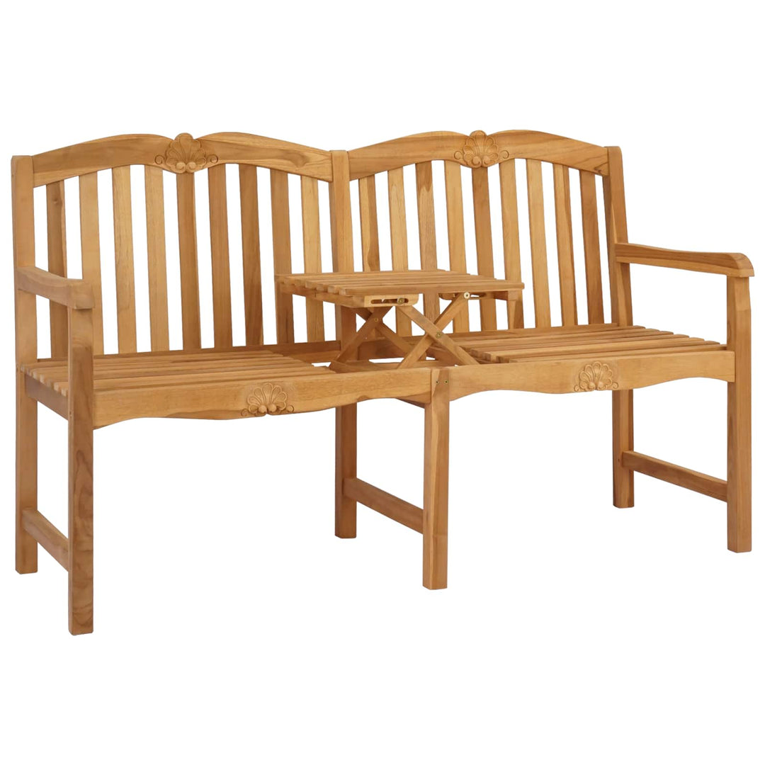 Håndskåret Rosenbænk 155 x 60 x 94 cm Massiv Teaktræ