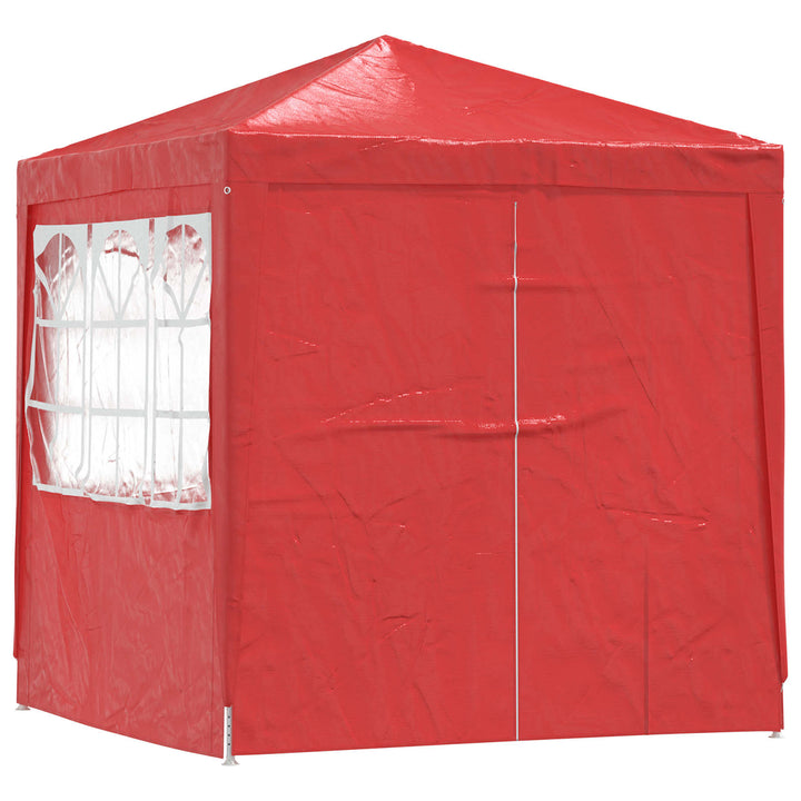 Party Tent Rød 200 x 200 x 240 cm PE og stål
