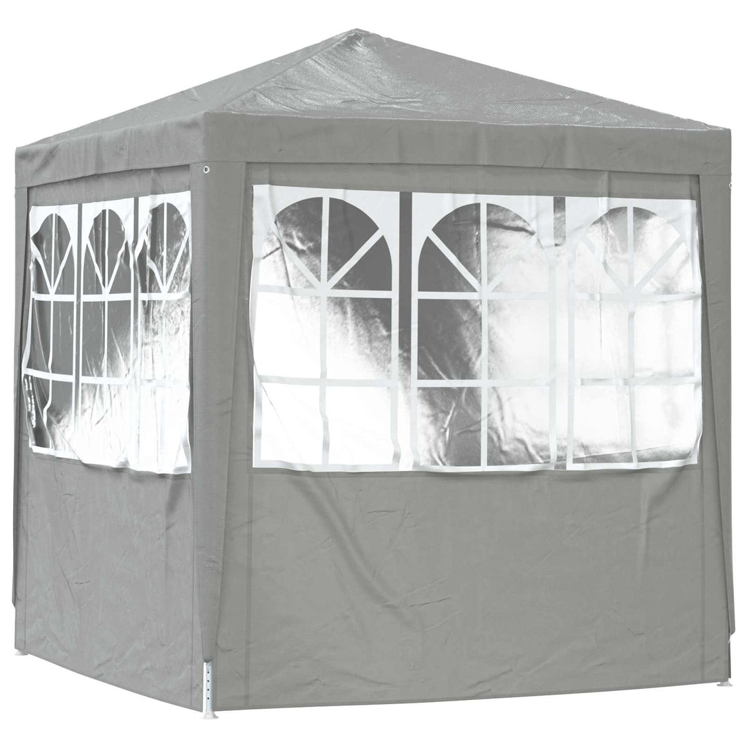 Party Tent Lysegrå 200 x 200 x 240 cm PE og stål