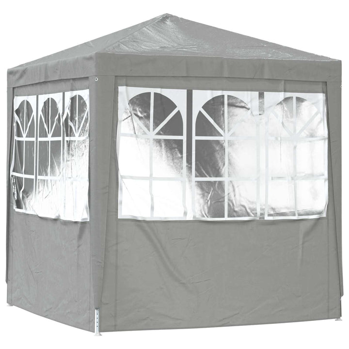 Party Tent Lysegrå 200 x 200 x 240 cm PE og stål