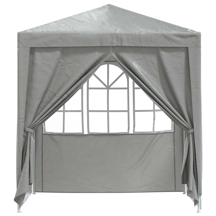Party Tent Lysegrå 200 x 200 x 240 cm PE og stål