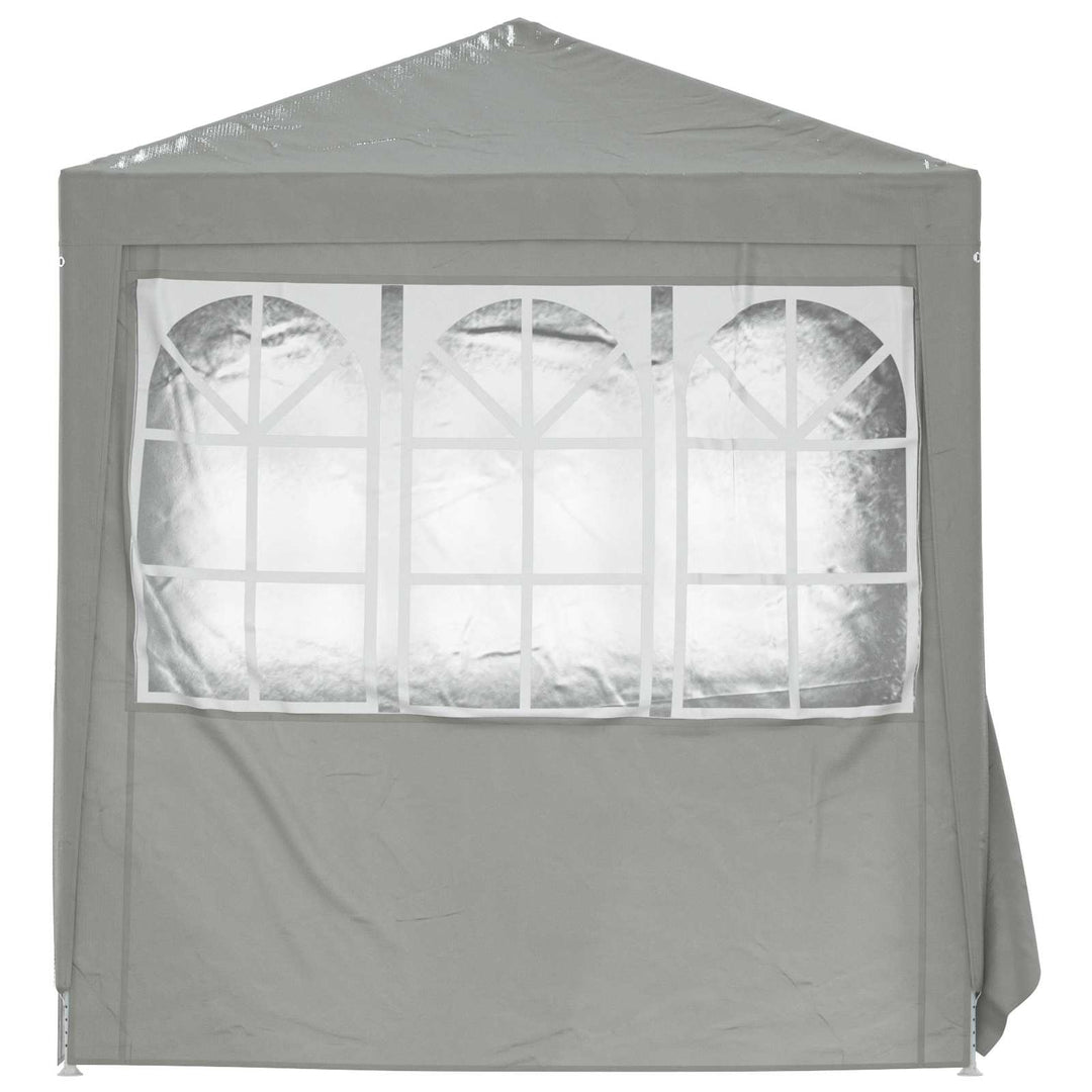 Party Tent Lysegrå 200 x 200 x 240 cm PE og stål