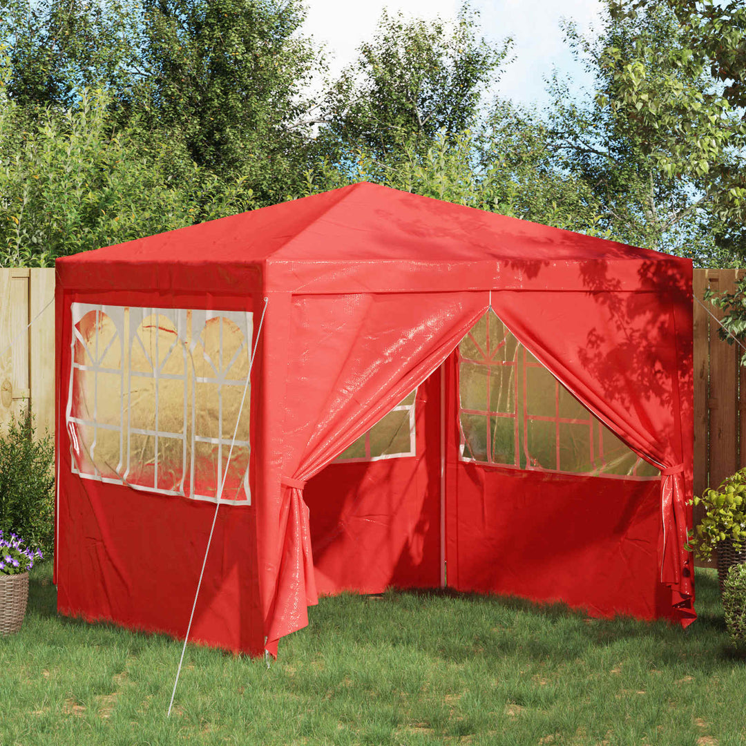 Party Tent Rød 250 x 250 x 240 cm PE og stål