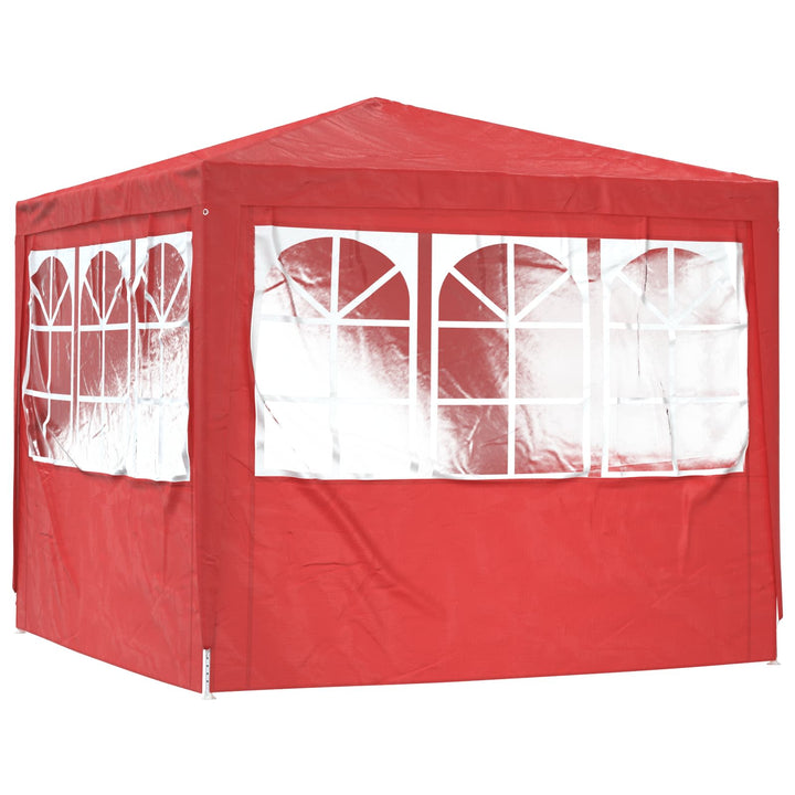 Party Tent Rød 250 x 250 x 240 cm PE og stål