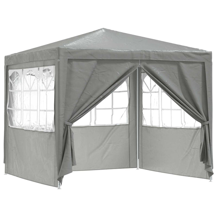 Party Tent Lysegrå 250 x 250 x 240 cm PE og stål