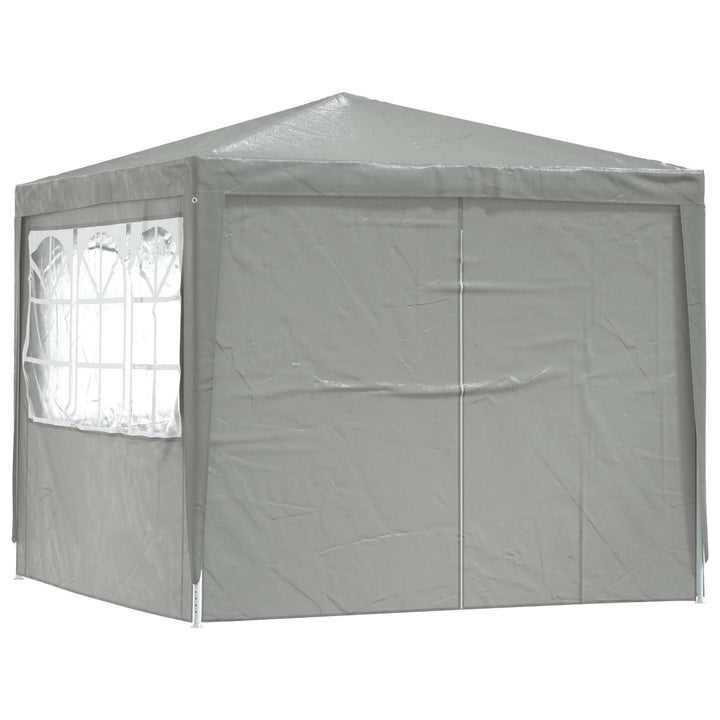 Party Tent Lysegrå 250 x 250 x 240 cm PE og stål