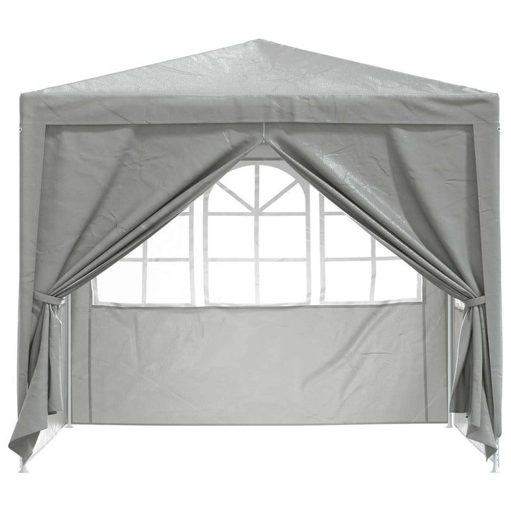Party Tent Lysegrå 250 x 250 x 240 cm PE og stål