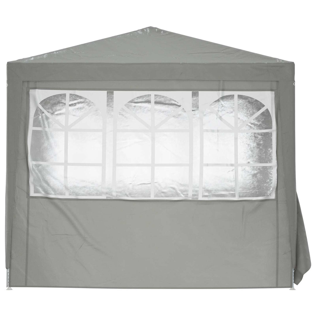 Party Tent Lysegrå 250 x 250 x 240 cm PE og stål
