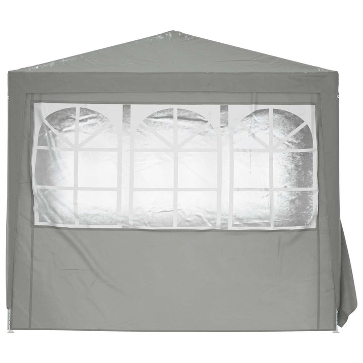 Party Tent Lysegrå 250 x 250 x 240 cm PE og stål