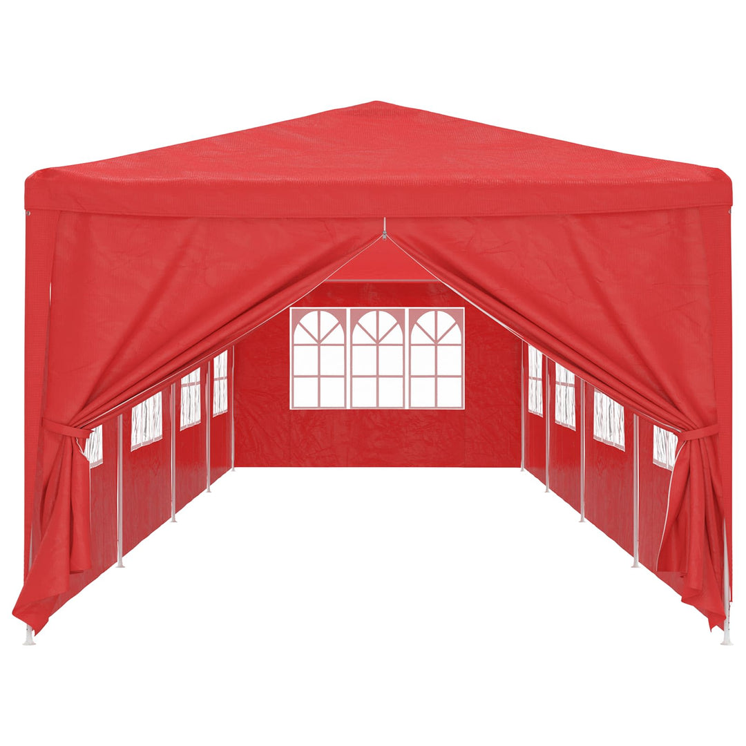 Party Tent 1200 x 300 x 255 cm Rød PE og stål