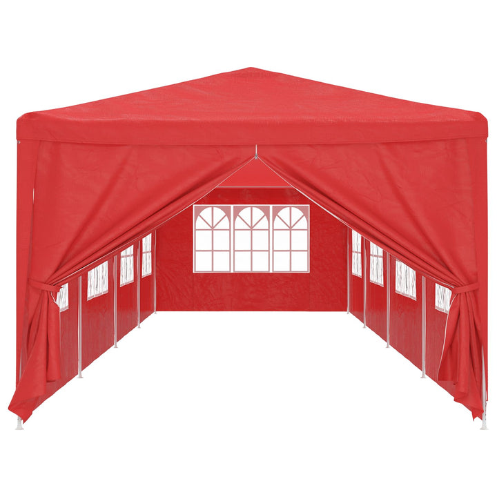 Party Tent 1200 x 300 x 255 cm Rød PE og stål