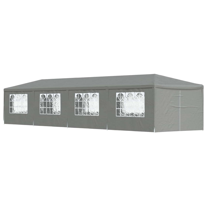 Party Tent 1200 x 300 x 255 cm Lysegrå PE og stål