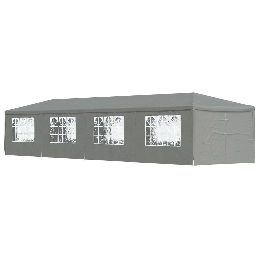 Party Tent 1200 x 300 x 255 cm Lysegrå PE og stål