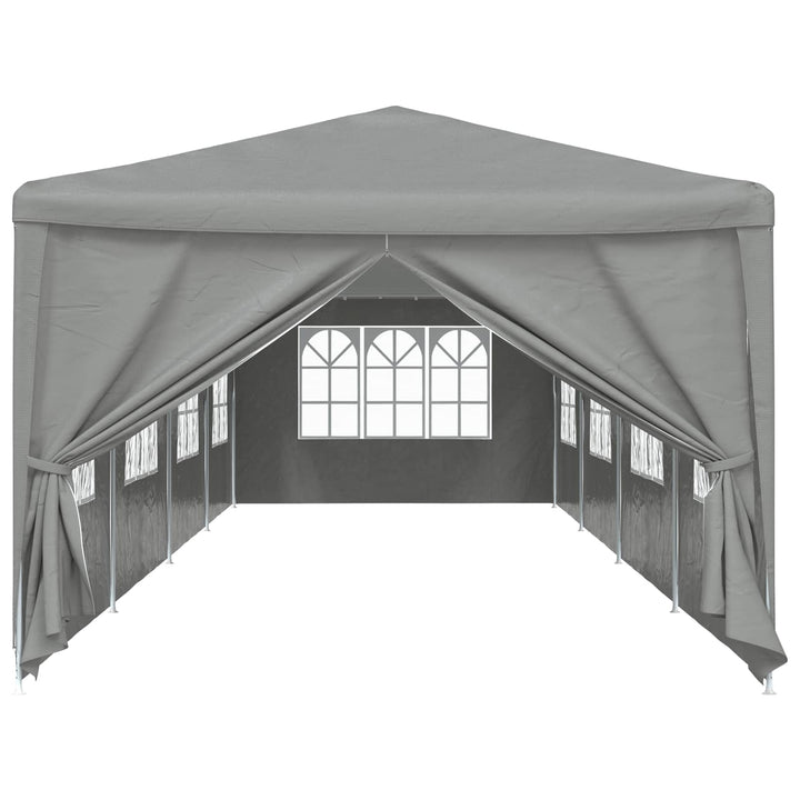 Party Tent 1200 x 300 x 255 cm Lysegrå PE og stål