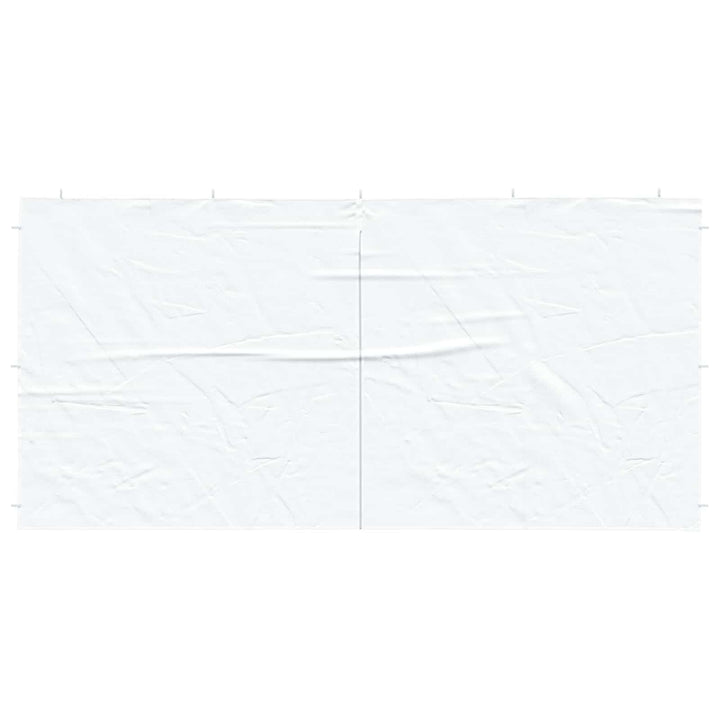 Festasidevæg 2 pcs Hvid 400 x 195 cm PE og stål