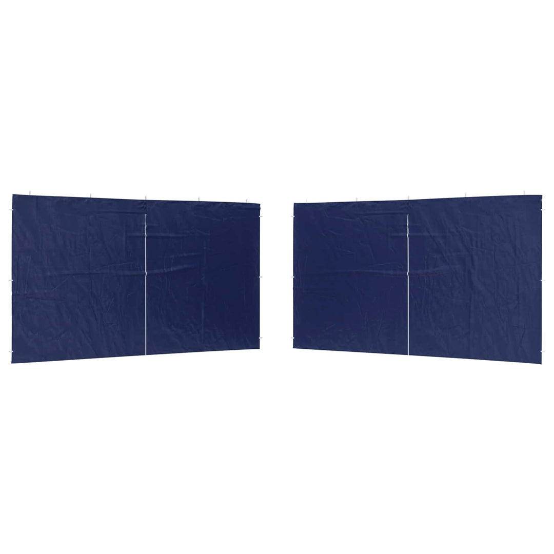 Festasidevæg 2 pcs Blå 400 x 195 cm PE og stål