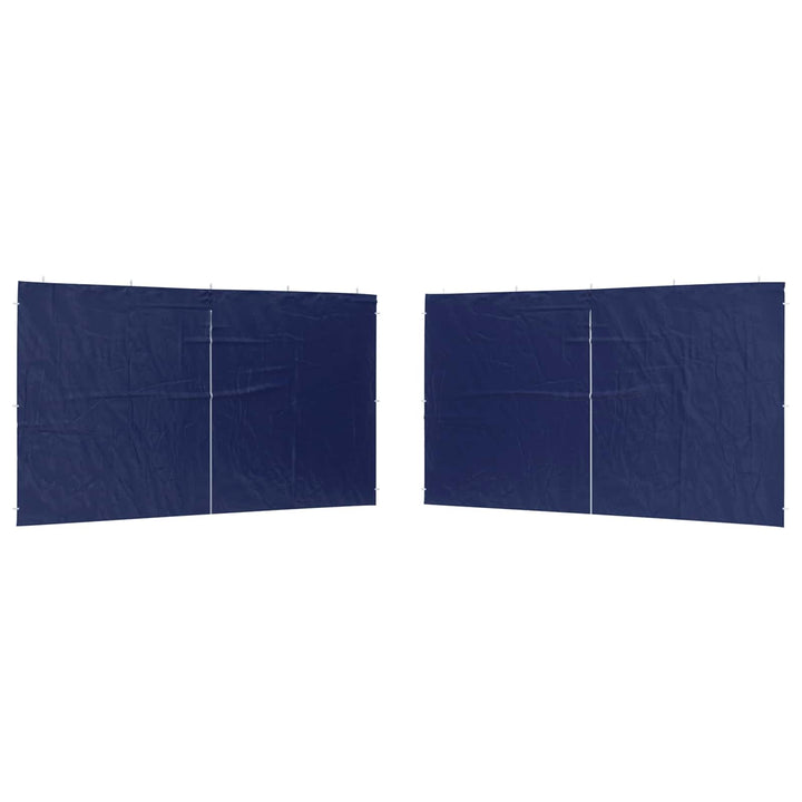 Festasidevæg 2 pcs Blå 400 x 195 cm PE og stål