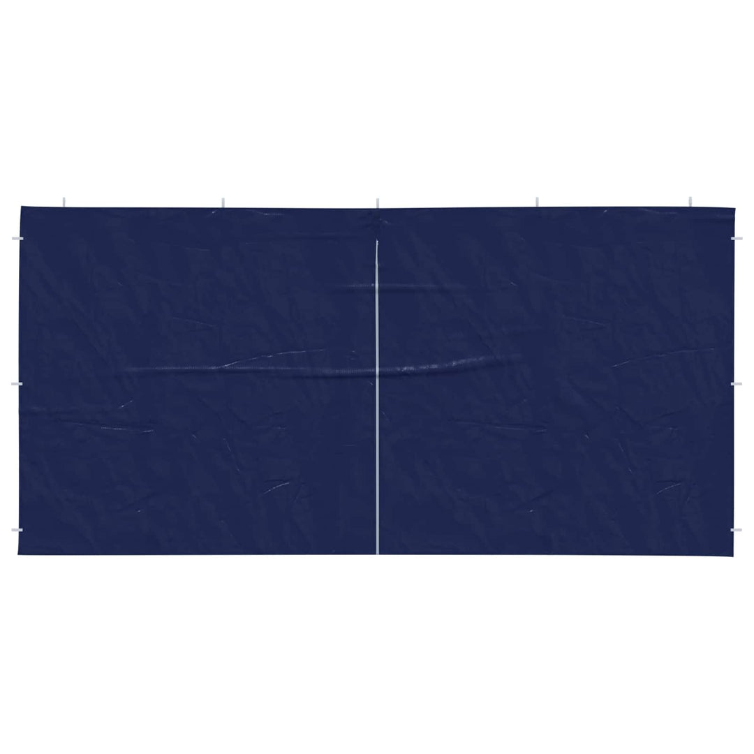 Festasidevæg 2 pcs Blå 400 x 195 cm PE og stål