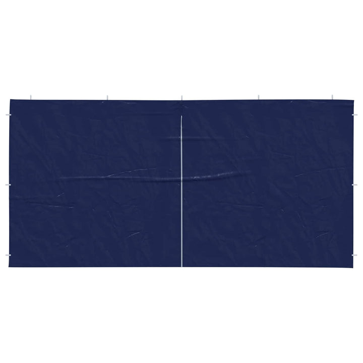 Festasidevæg 2 pcs Blå 400 x 195 cm PE og stål