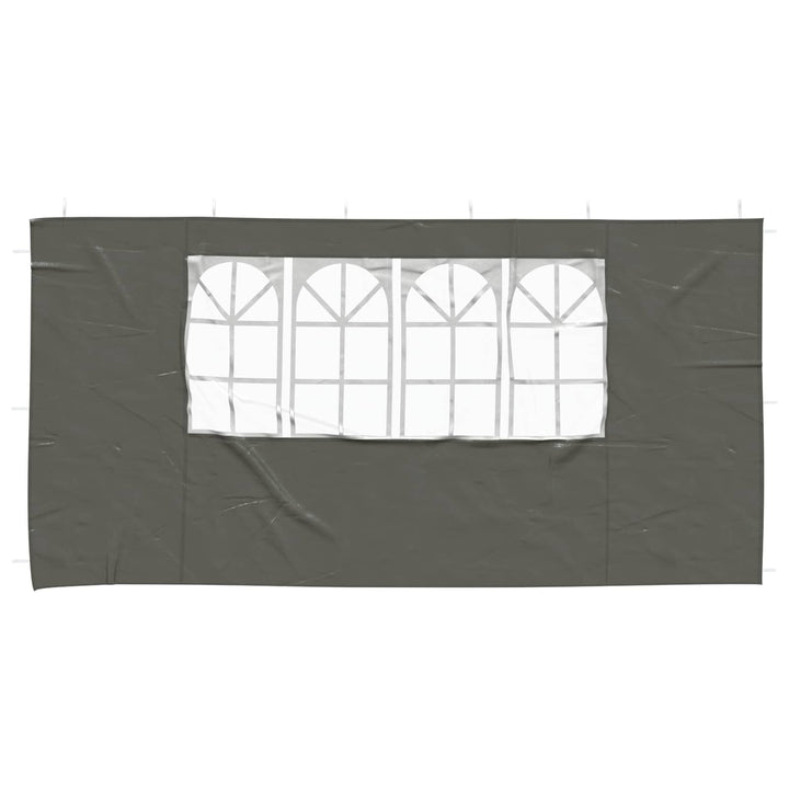 Festasidevæg 2 pcs 400 x 195 cm Antracit PE og stål