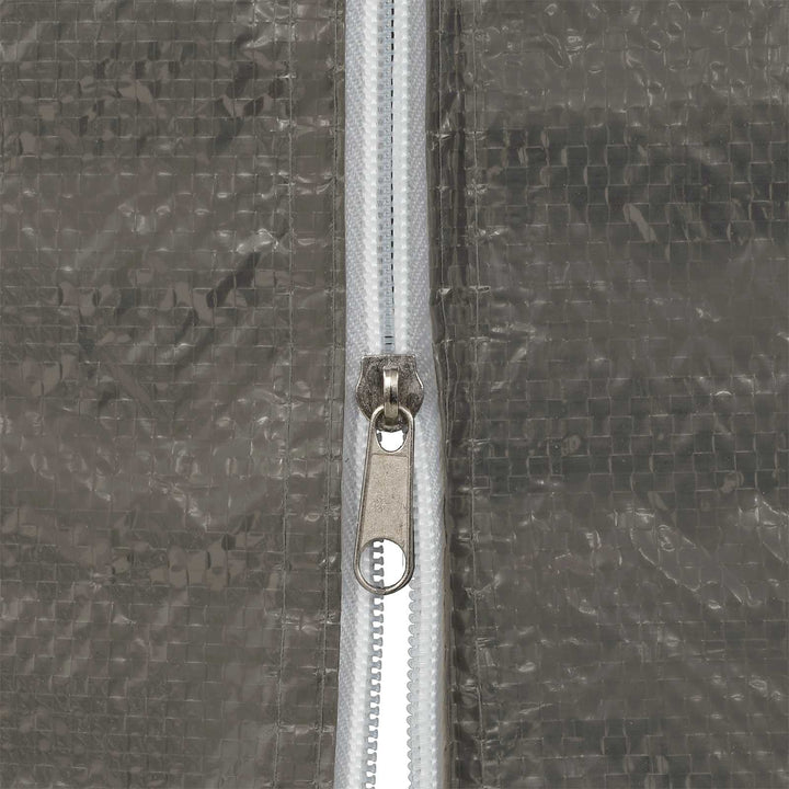 Festasidevæg 2 pcs Antracit 400 x 195 cm PE og stål