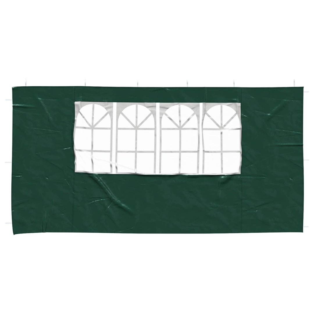 Festasidevæg 2 pcs 400 x 195 cm Grøn PE og stål