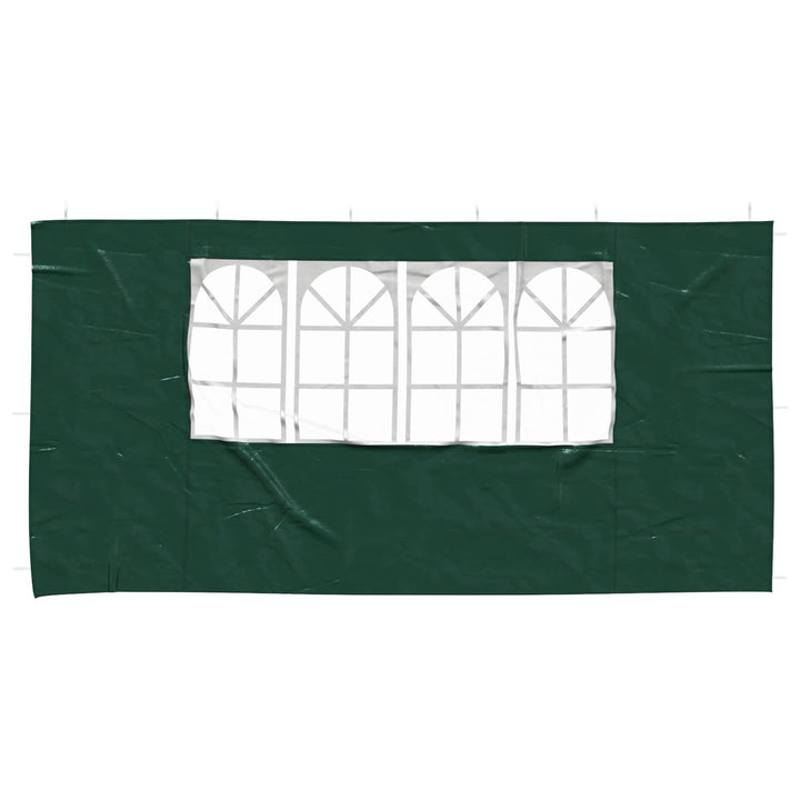 Festasidevæg 2 pcs 400 x 195 cm Grøn PE og stål