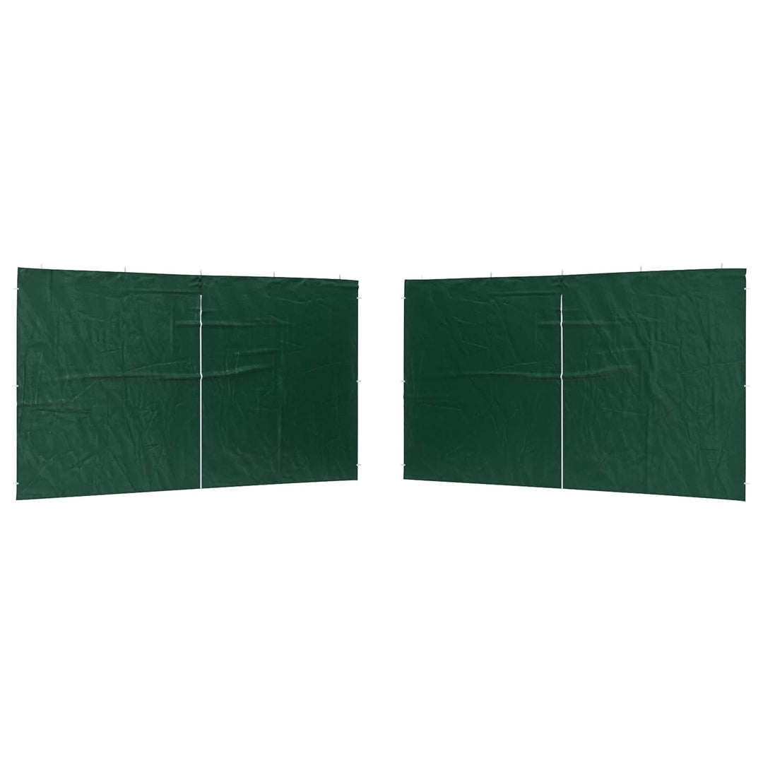 Festasidevæg 2 pcs Grøn 400 x 195 cm PE og stål